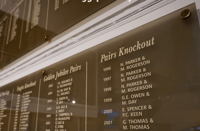 Glass Honours Boards