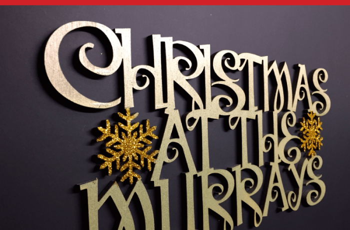 Personalised Christmas Wooden laser-cut Decoration